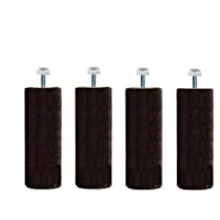 COREME Patas 25 cm Negro para Marco láminas- Jeu de 4 Pieds- 25